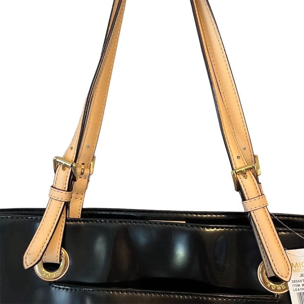 Michael Kors Black Patent Leather Tote - Picture 4 of 10